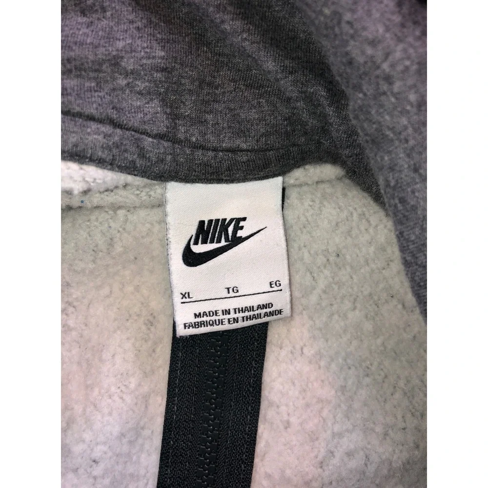 Nike Mens Sportswear Club Fleece Full Zip Hoodie Charcoal Grey XL BV2645-071